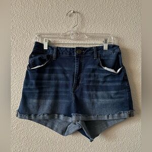 SO Curvy Dark Blue Jean Shorts for Women